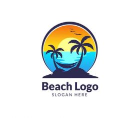 Beach logo vector design