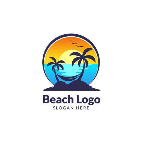 Beach logo vector design