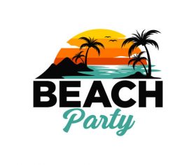 Beach party vector