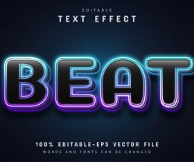 Beat vector editable text effect