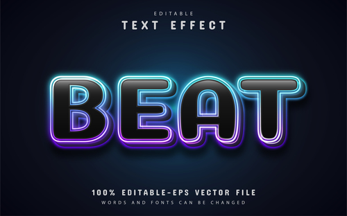 Beat vector editable text effect
