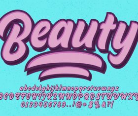 Beauty 3D emboss purple style vector