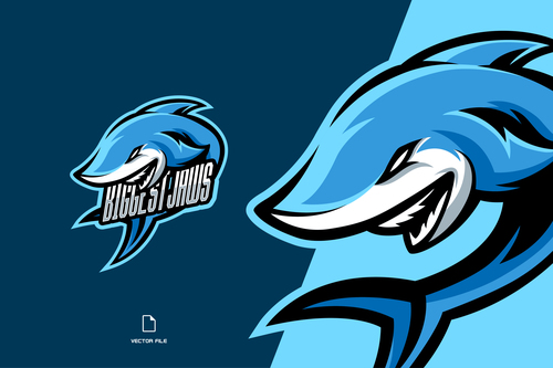 Biggest Jaws sport logo vector