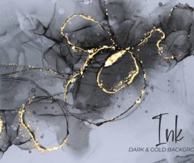 Black gold marble vector texture