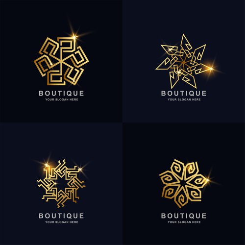 Boutique abstract logo vector