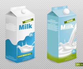 Boxed milk vector