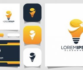 Brainstorm business card design vector