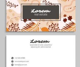 Brown background business card vector