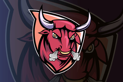 Bull sport logo vector