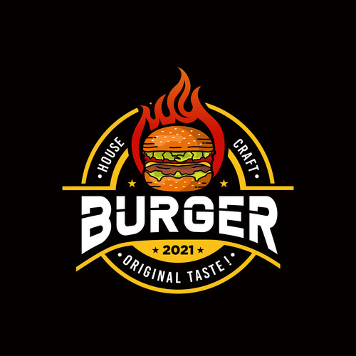 Burger logo vector