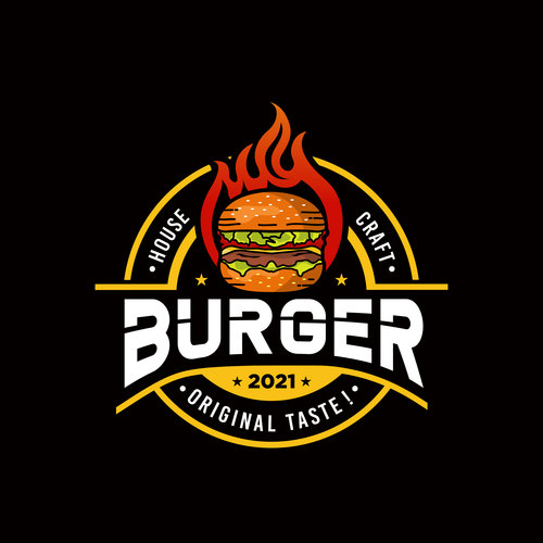 Burger Shop Logo Vector Art, Icons, and Graphics for Free Download