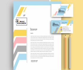 Business letterhead and business card vector