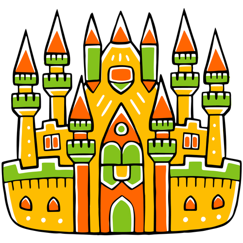 Cartoon castle vector