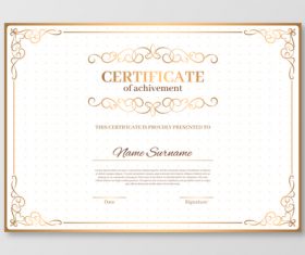Certificate design template vector
