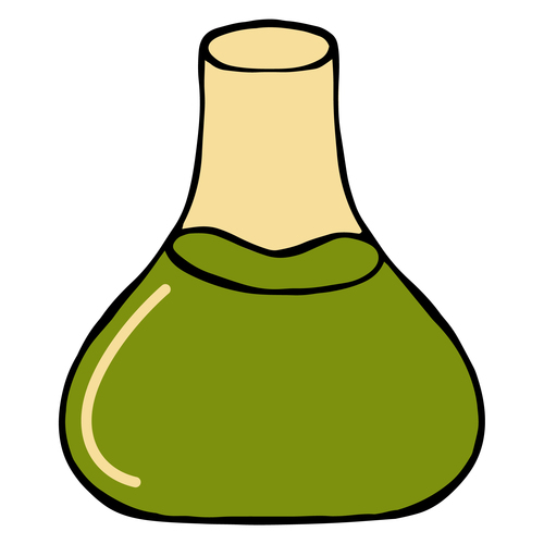 Chemical flask icon vector