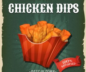Chicken dips flyer vector