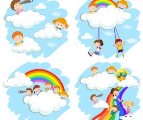 Children innocent dream cartoon vector