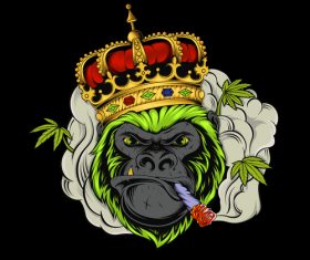Chimpanzee esports logo vector