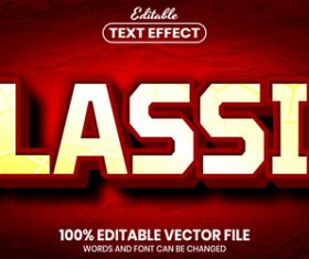 Classic text font style vector