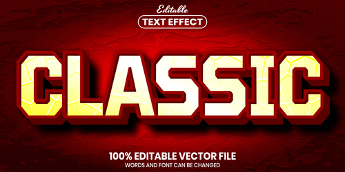 Classic text font style vector