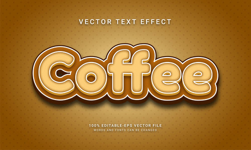 Coffee vector editable text effect