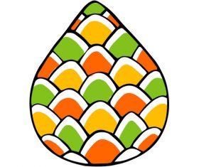 Colorful eggs vector