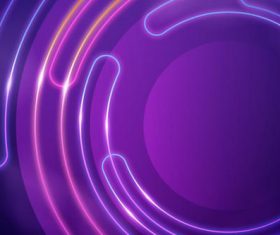 Colorful neon circle abstract background vector