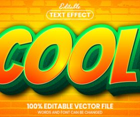 Cool text font style vector