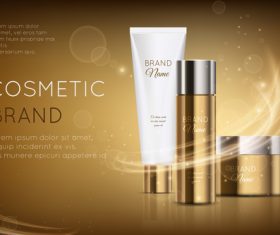 Cosmetic brand advertising vector