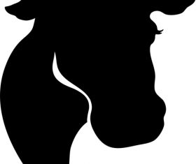 Cow silhouette vector