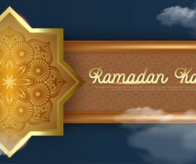 Creative Islamic style card vector