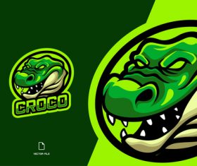 Croco esport logo vector