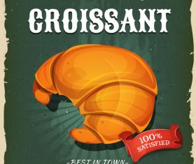 Croissant flyer vector