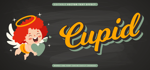 Cupid editable vector text effect vector