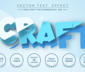 Cut layer vector text effect