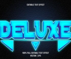 Deluxe editable text effect 3D emboss modern style vector