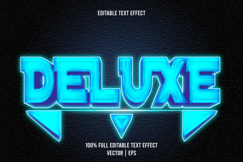 Deluxe editable text effect 3D emboss modern style vector