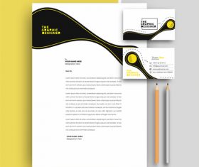 Design business letterhead and business card vector