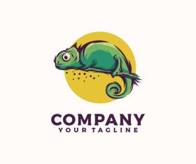 Design chameleon logo vector