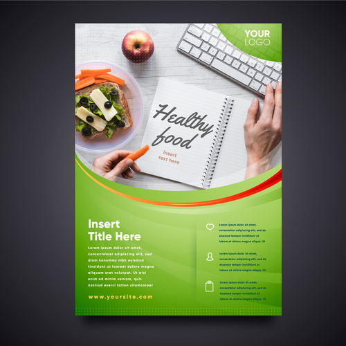 Design food flyer vector