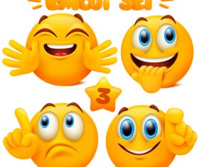 Different emoticon set vector