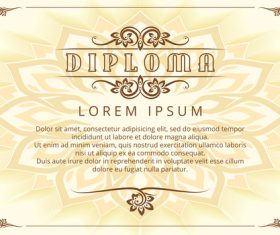 Diploma design template with thai design elements vector