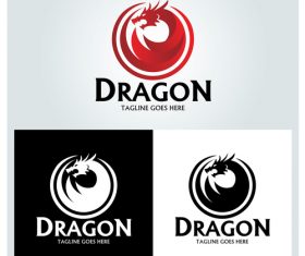 Dragon logo design vector