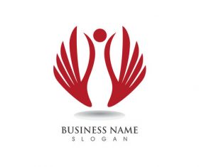 Eagle wings logo design vector