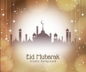 Eid mubarak lslamic background vector
