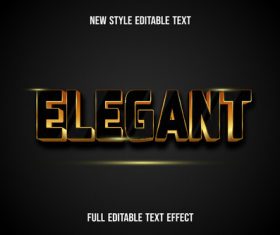 Elegant new style editable text vector