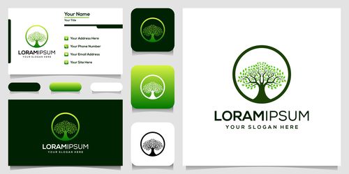 Environmental protection cover business card design vector