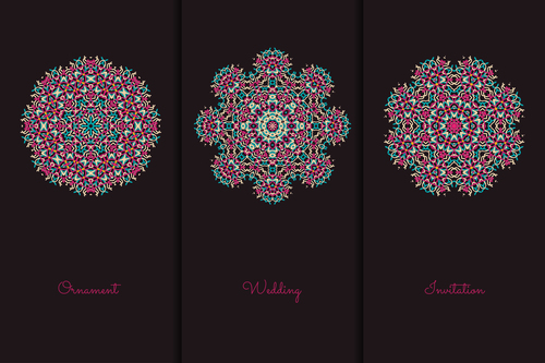 Exquisite red mandala pattern vector