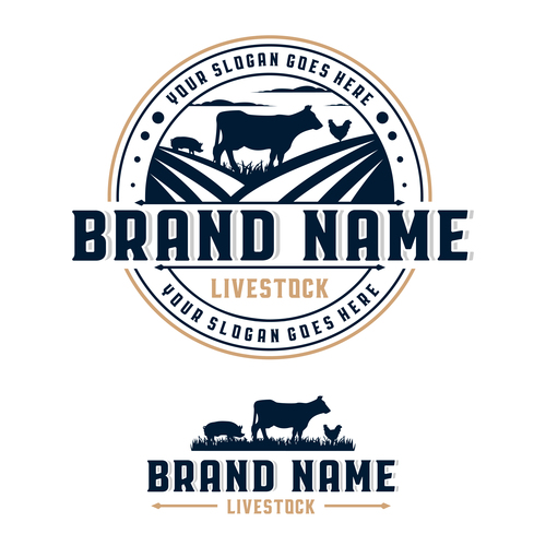 Farm logo design vector