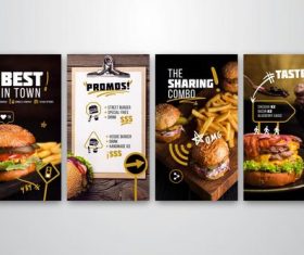 Fast food flyer banner vector
